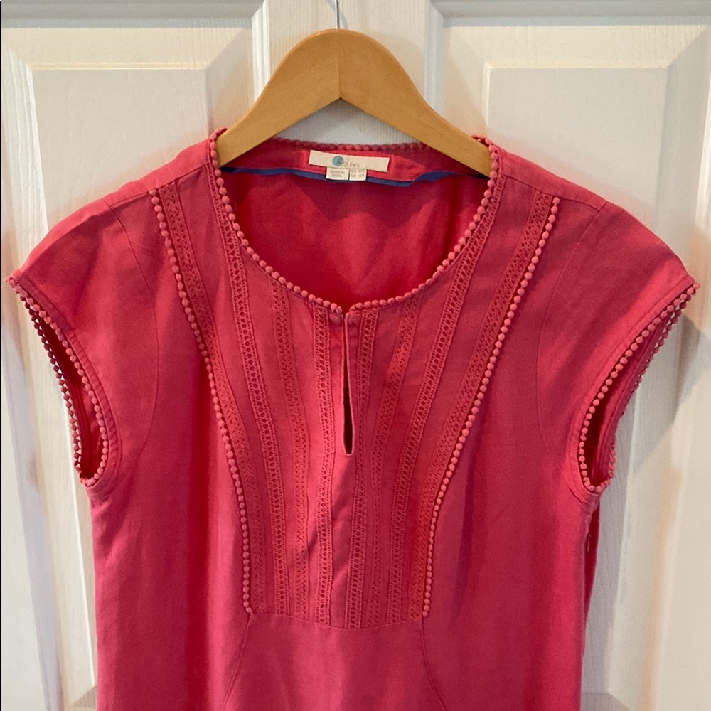 Boden Pink Cap Sleeve Dress